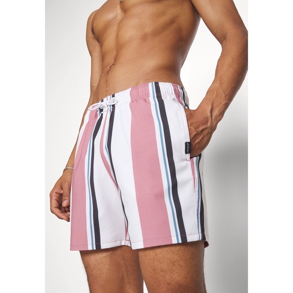 Hollister  Eleavted Essentials Stripes Swimming Shorts Sz M - Picture 3 of 10